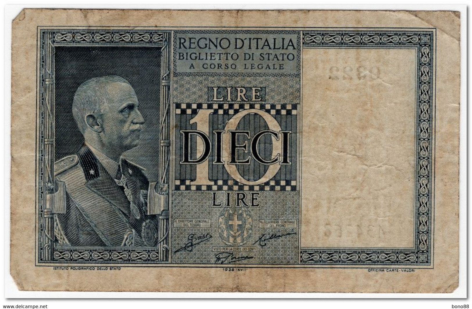 ITALY,10 LIRE,1939,P.25c,FINE - Koweït