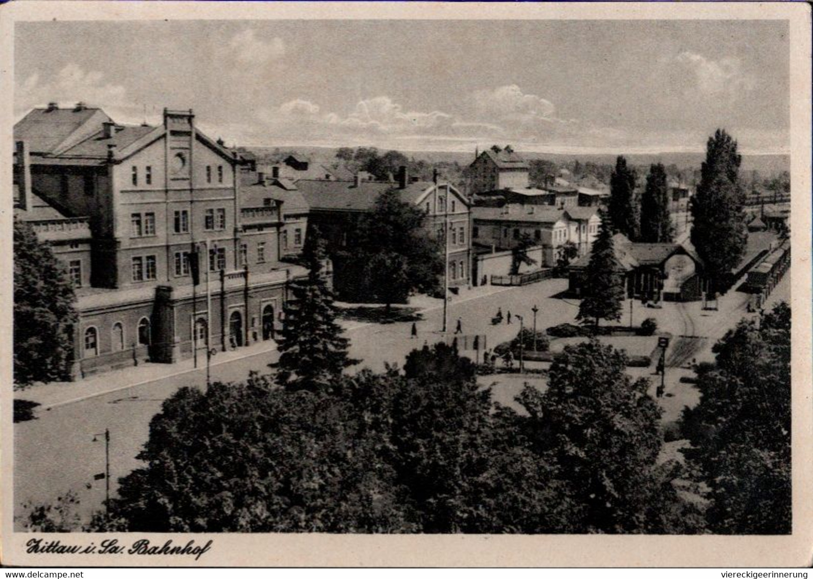 ! Alte Ansichtskarte, Zittau, Bahnhof, 1951 - Stazioni Senza Treni