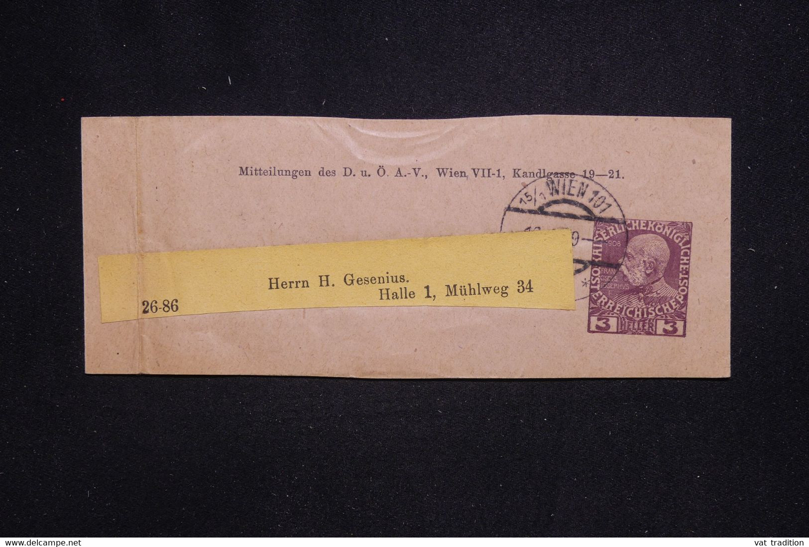 AUTRICHE - Entier Postal ( Pour Imprimés ) De Wien Pour Halle  - L 125576 - Altri & Non Classificati