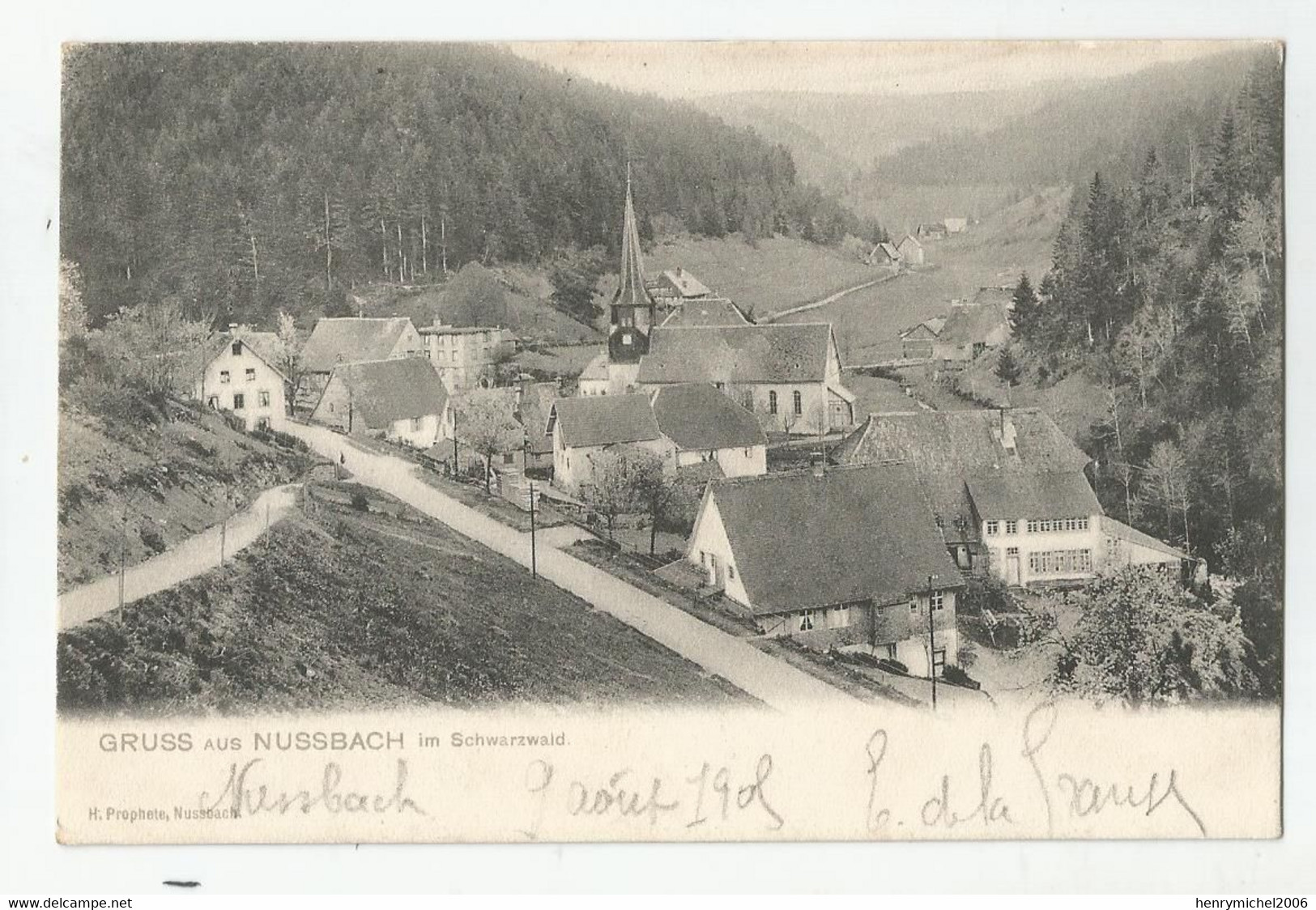 Allemagne Germany B W Gruss Aus Nussbach Im Schwarzwald 1905 Ed H Prophète - Oberkirch