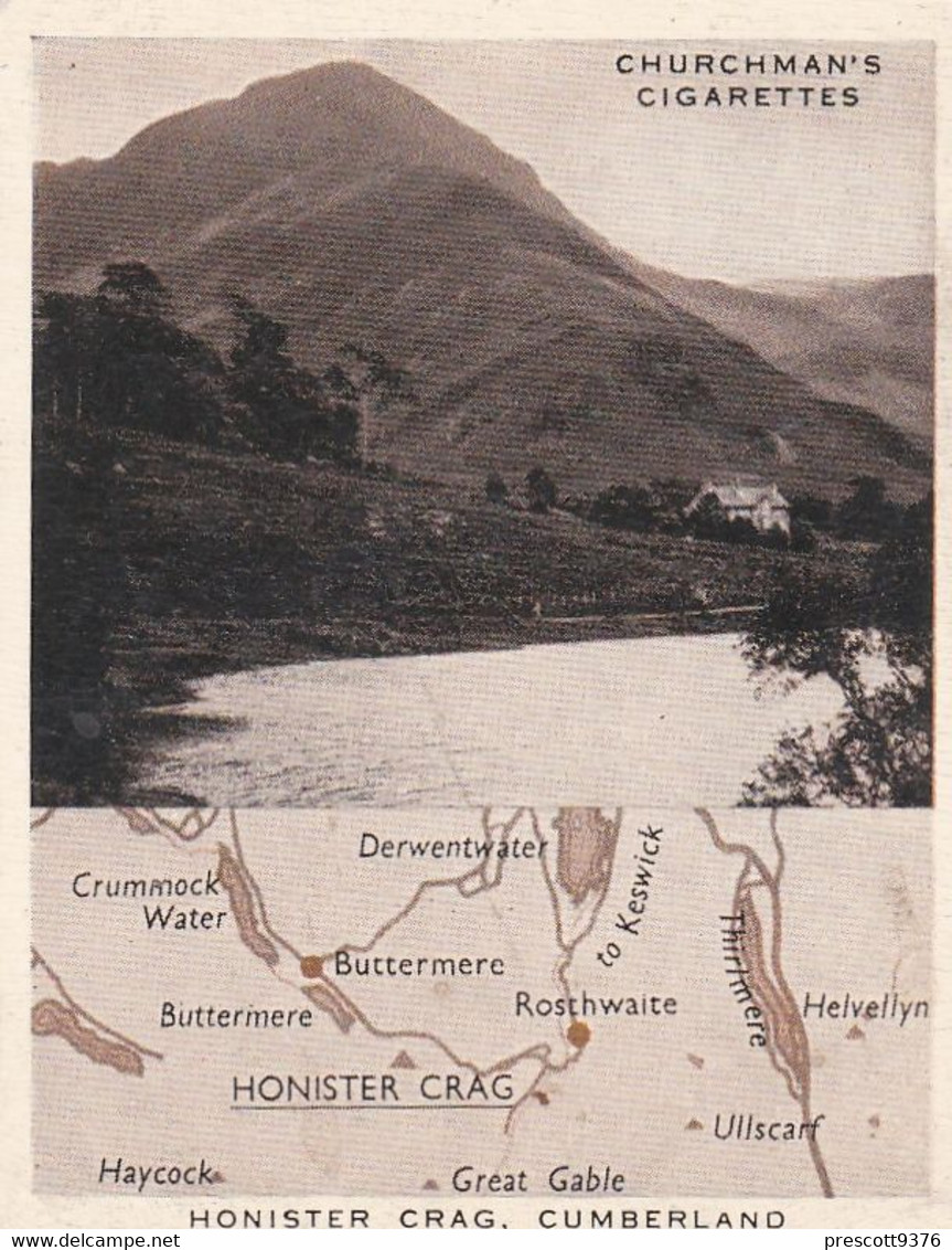 Holidays In Britain 1937 -  35 Honister Crag, Cumberland - Churchman - View & Map - M Size - Churchman