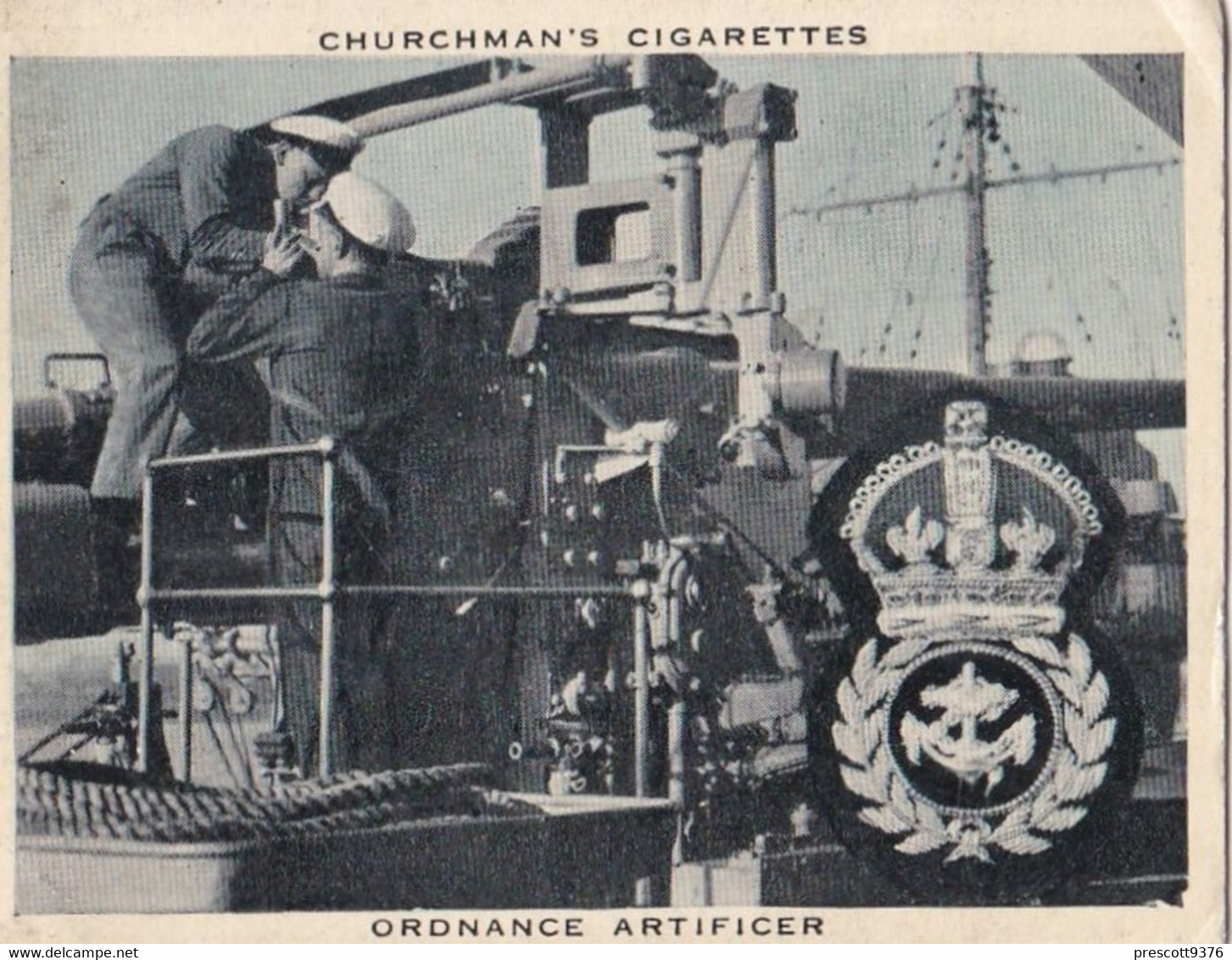 The Navy At Work 1937 -  30 Ordnance Articifer - Churchman - Military - M Size - Ranks - Badges - Churchman