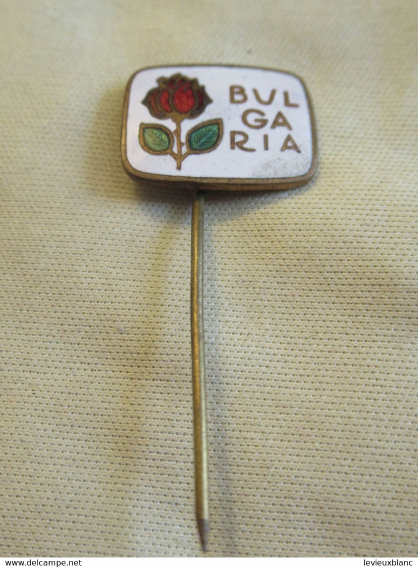 Insigne épinglette/ BULGARIA/Rose Rouge/Cloisonné émaillé/BULGARIE/Vers1960-1970                   INSD8 - Souvenirs