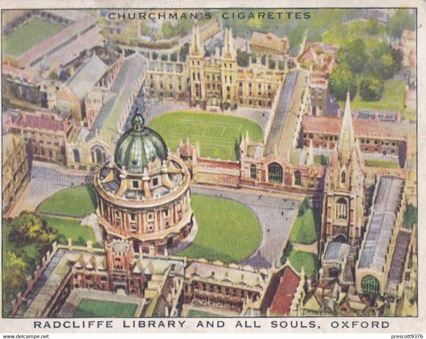 Wings Over The Empire 1939 - 6 Radcliffe Library & All Souls Oxford - Churchman - M Size - Aerial Views - Churchman