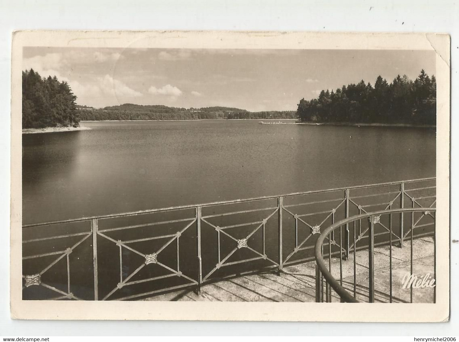 89 Yonne Lac Des Ettons Sur La Digue Ed Meliea Chauny 02 , Cachet St Leger Vauban 1951 - Autres & Non Classés