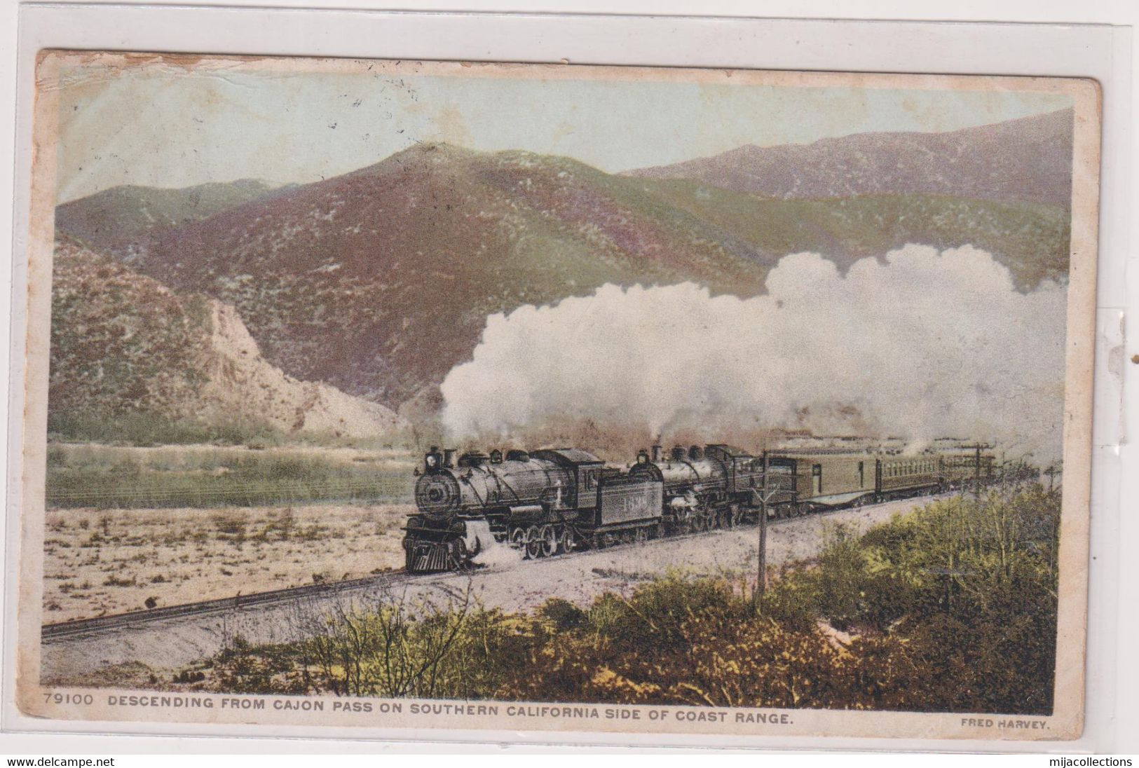 CPA-D19- SANTA FE TRAIN-near The City Of San Bernadino-San Gabriel VALLEY- Train à Vapeur - San Bernardino