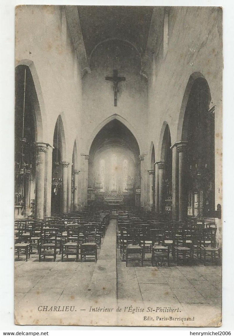 42 Loire Charlieu Intérieur De L'église St Philibert Ed Paris Barriquand - Charlieu