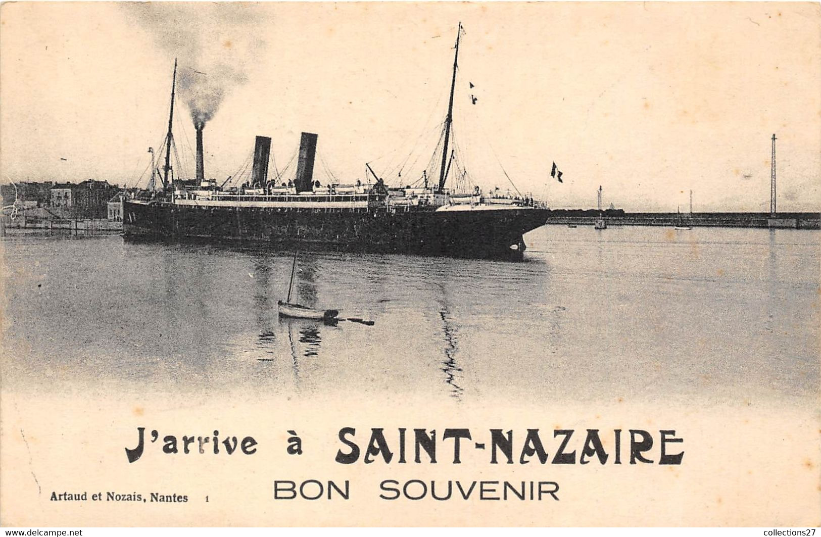 44-SAINT-NAZAIRE-J'ARRIVE A SAINT-NAZAIRE BON SOUVENIR - Saint Nazaire