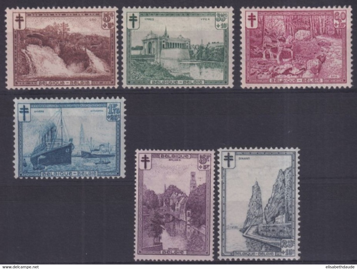 BELGIQUE - 1929 - YVERT N° 293/298 * MH - COTE = 45 EUR. - Unused Stamps