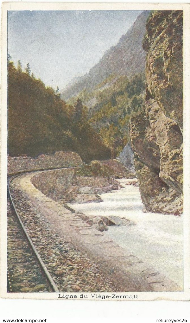 CPA , Suisse , Ligne Du Viege Zermatt , Ed. C.F. Bally - Viège