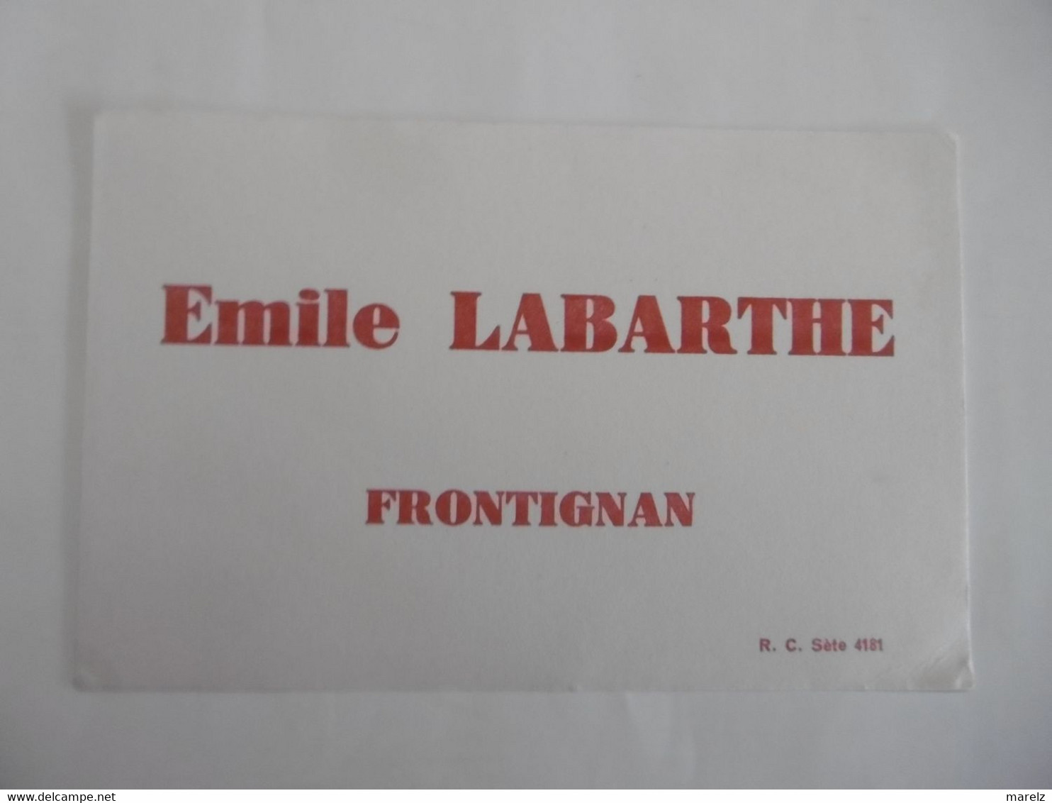 Buvard - Vins Spiritueux Emile LABARTHE à FRONTIGNAN 34 Hérault - V