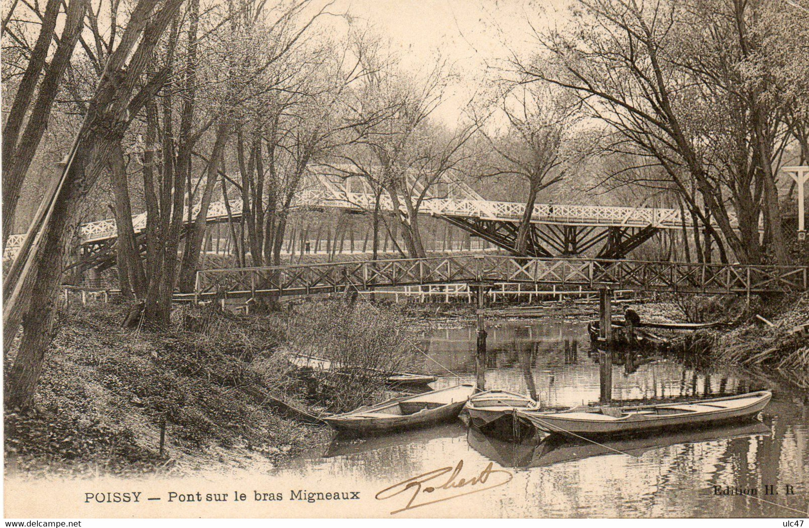 - 78 - POISSY (Yvelines) - Pont Sur Le Bras Migneaux - Cpa, Rare - - Poissy