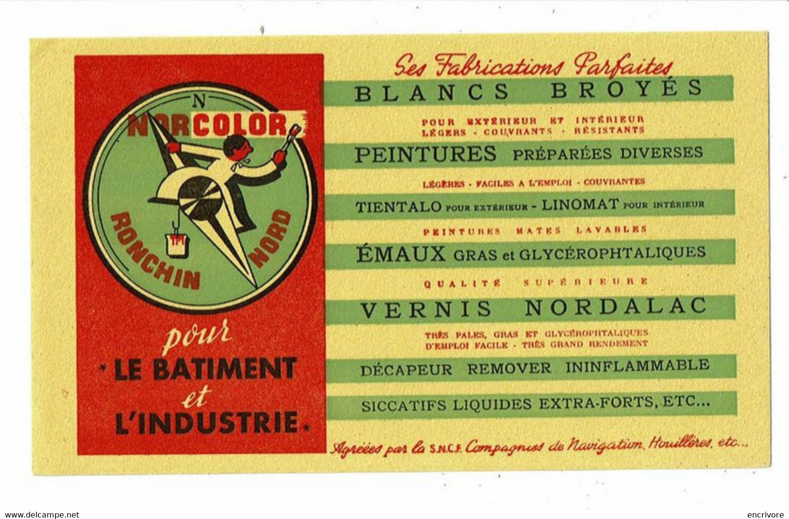 2 Buvard Peinture NORCOLOR Tientalo émaux Vernis Nordalac - Farben & Lacke