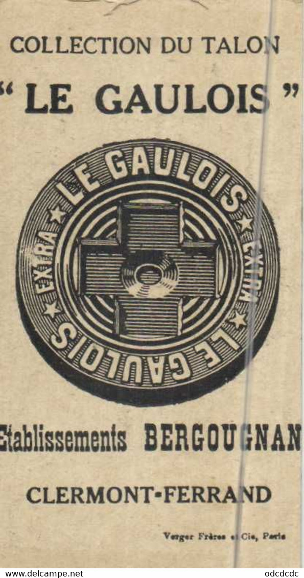 Chromo Collection Du Talon "LE GAULOIS  "Etablissements BERGOUGNAN  Clermont Ferrand Alphabet U   RV - Altri & Non Classificati