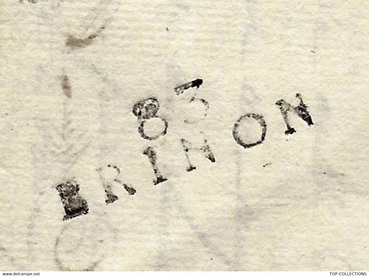 1816 MARQUE « 83 BRINON »» De Brienon L’Archeveque  (Yonne) Chapmpsaur => Oncle Anglis à La Cour Royale Grenoble (Isère) - 1801-1848: Precursores XIX