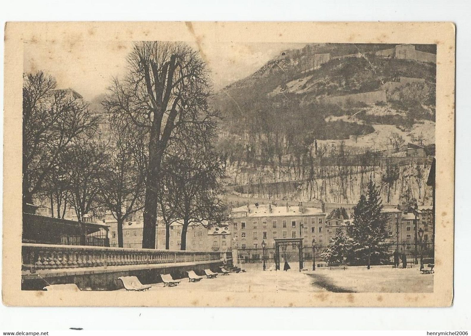 38 Isère Grenoble Hiver En Dauphiné Le Jardin De Ville Et La Bastille Ed Photo Jean Pain - Grenoble