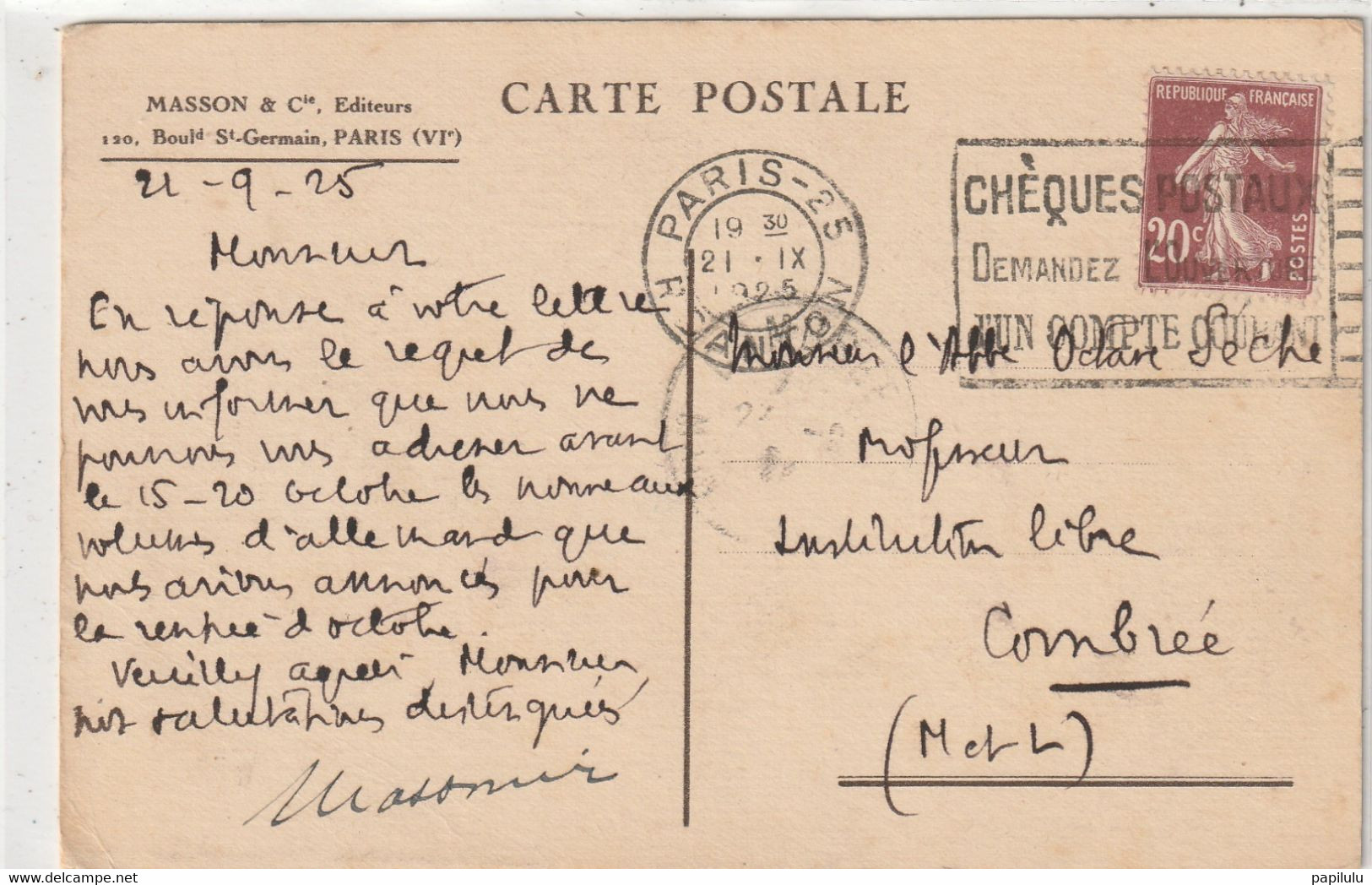 CELEBRITES 94 : L Pasteur 1822 - 1893 : édit. Masson & Cie Paris - Premio Nobel