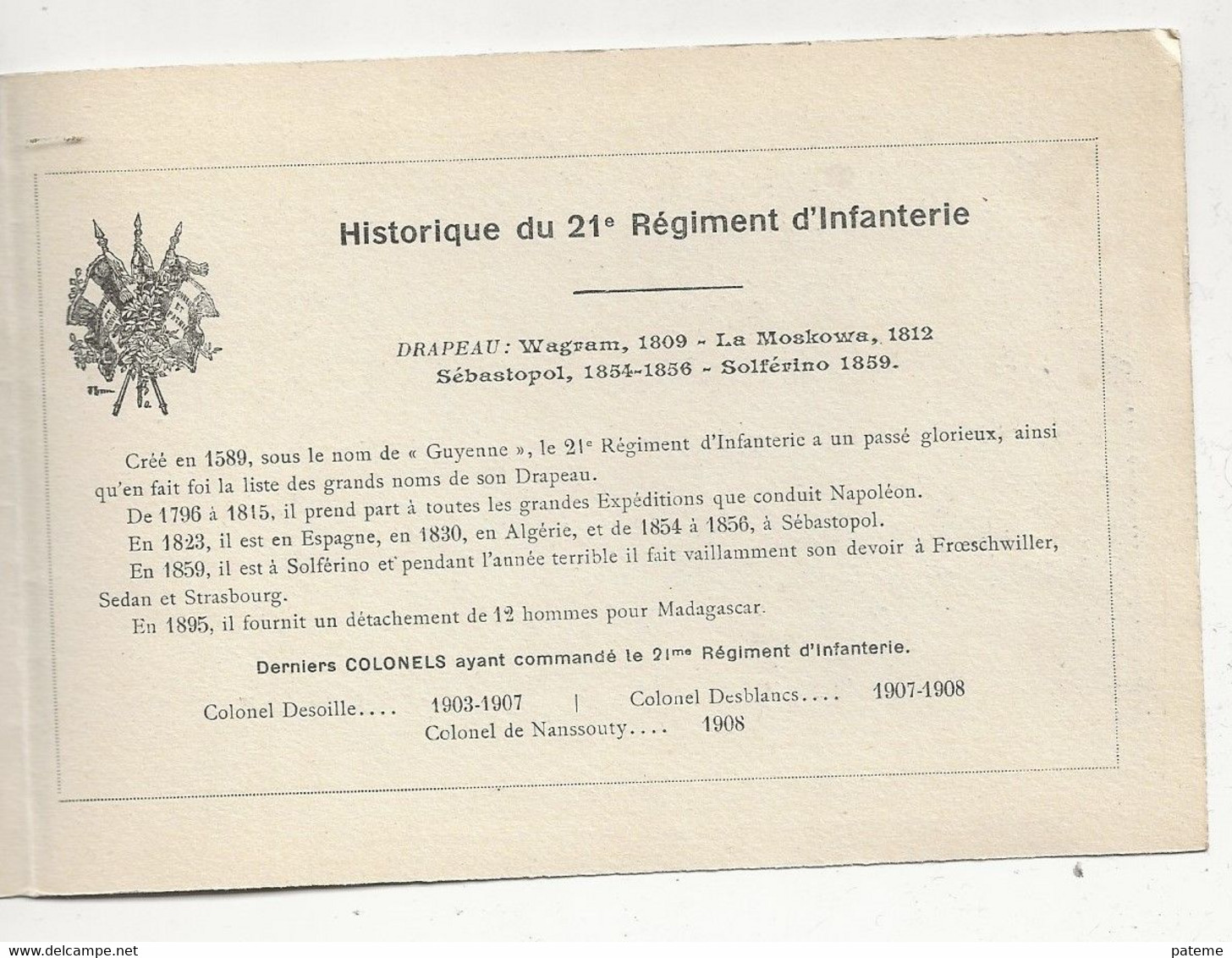 Carte Lettre Militaire Langres 21 Régiment D'infenterie Corvée De Quartier Sapeurs Cuisine Historique Au Dos Depuis1589 - Kasernen