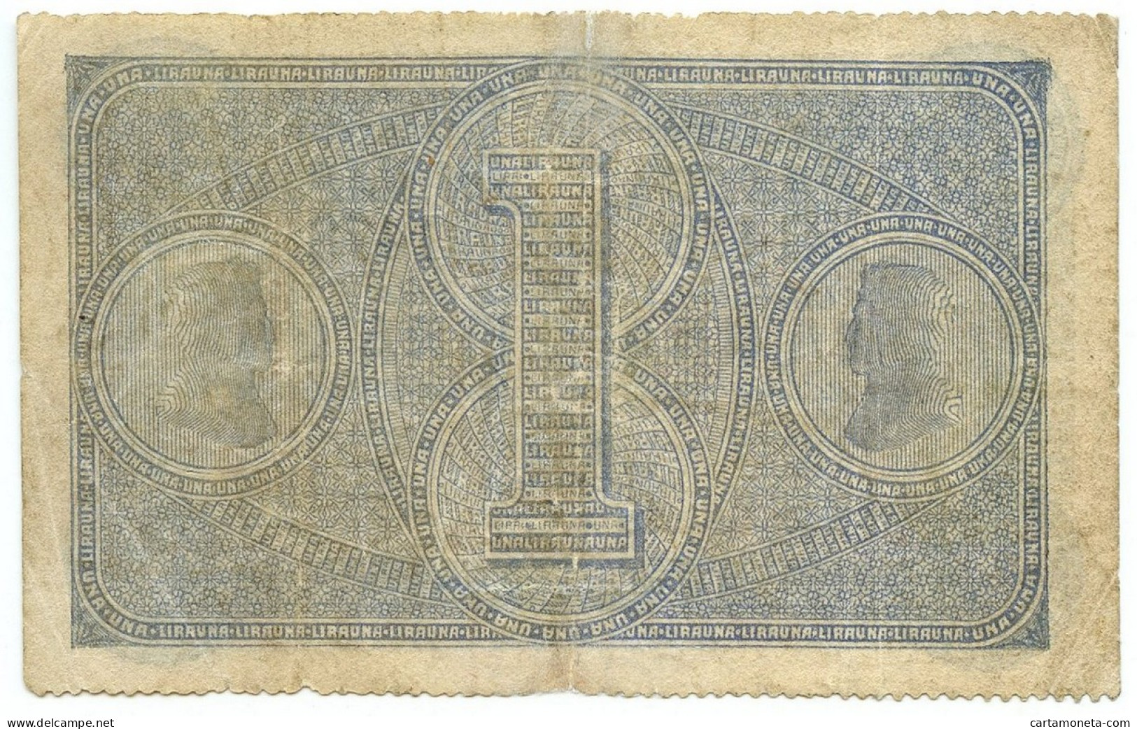 1 LIRA BANCO DI NAPOLI FEDE DI CREDITO 5° TIPO 01/05/1874 BB - Sonstige & Ohne Zuordnung