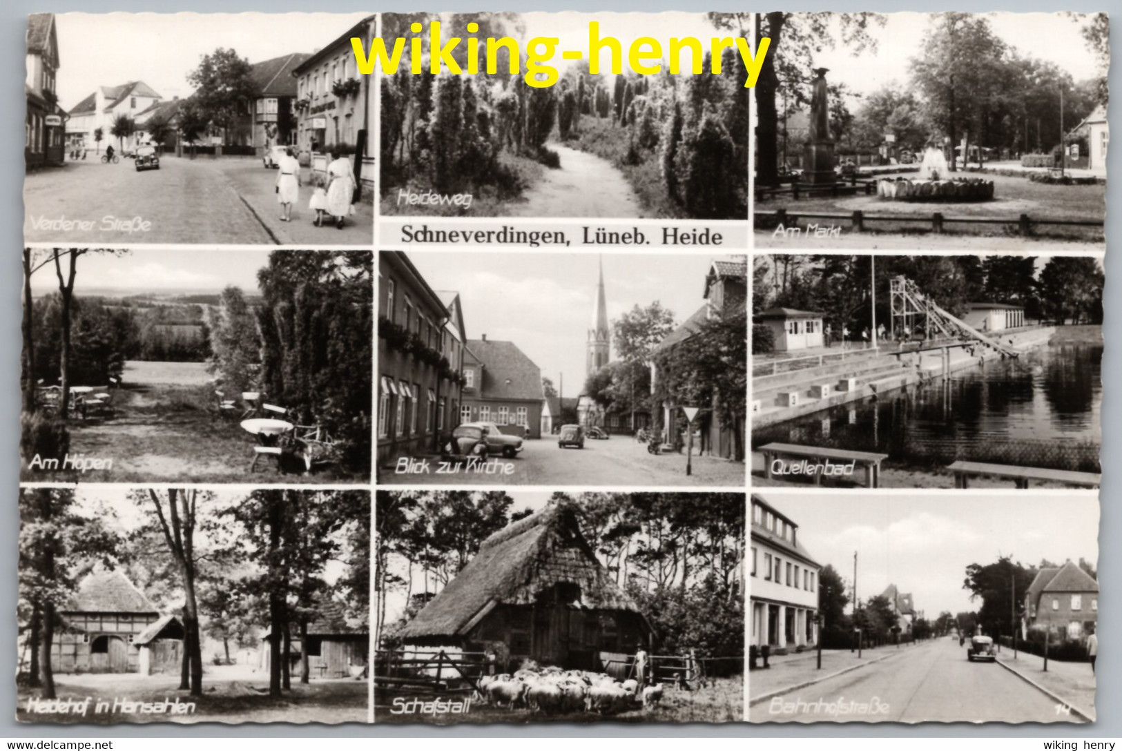 Schneverdingen - S/w Mehrbildkarte 2   Lüneburger Heide - Schneverdingen