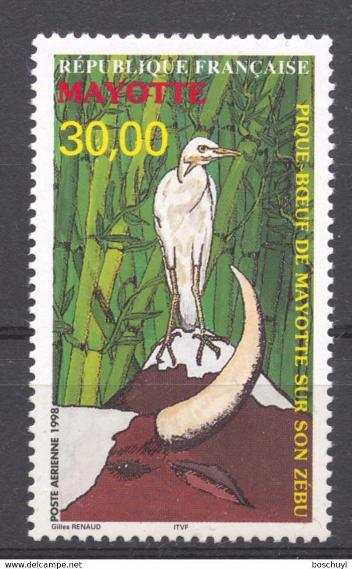 Mayotte, 1998, Bird, Cattle, Animals, Fauna, MNH, Michel 45 - Other & Unclassified