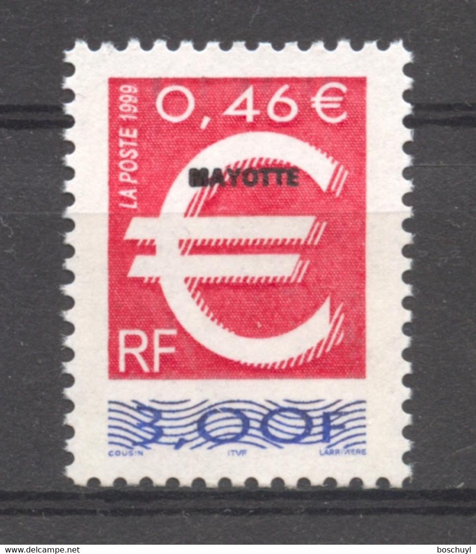 Mayotte, 1999, Introduction Of The Euro, MNH, Michel 68 - Autres & Non Classés