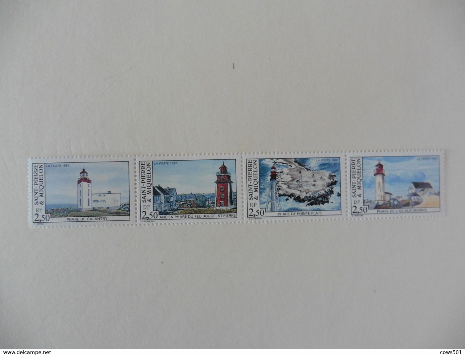 Amérique > St.Pierre Et Miquelon > Série Bande De 4 Timbres Neufs Se Tenant N° 563/566  :Phares - Collections, Lots & Séries