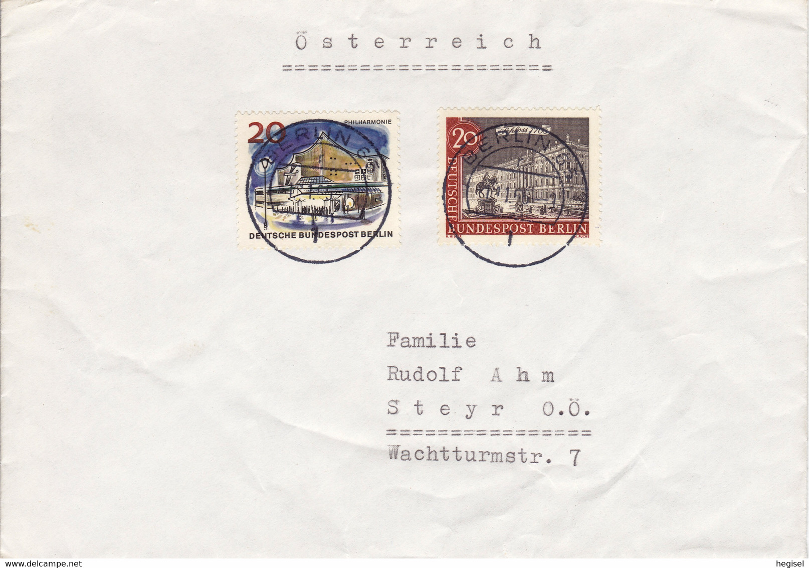 1965, "Altes Und Neues Berlin", Echt Gelaufen - Enveloppes Privées - Oblitérées