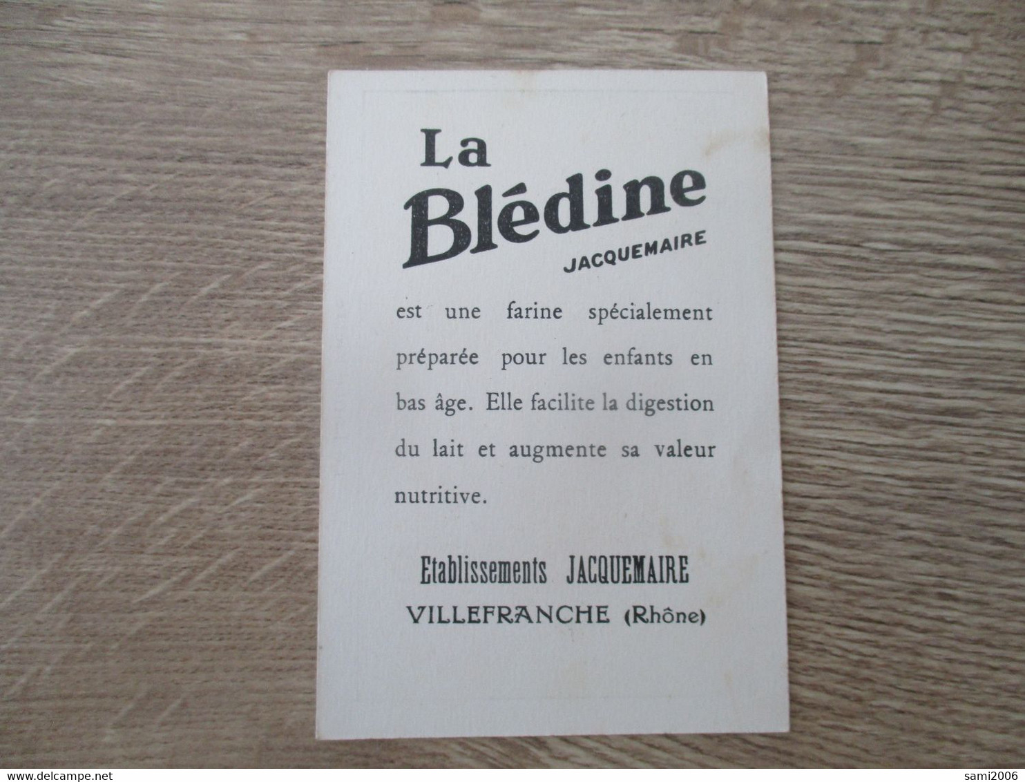 PETITE CARTE ILLUSTRATEUR BENJAMIN RABIER LE LANCE PIERRE  PUBLICITE BLEDINE DOS - Rabier, B.