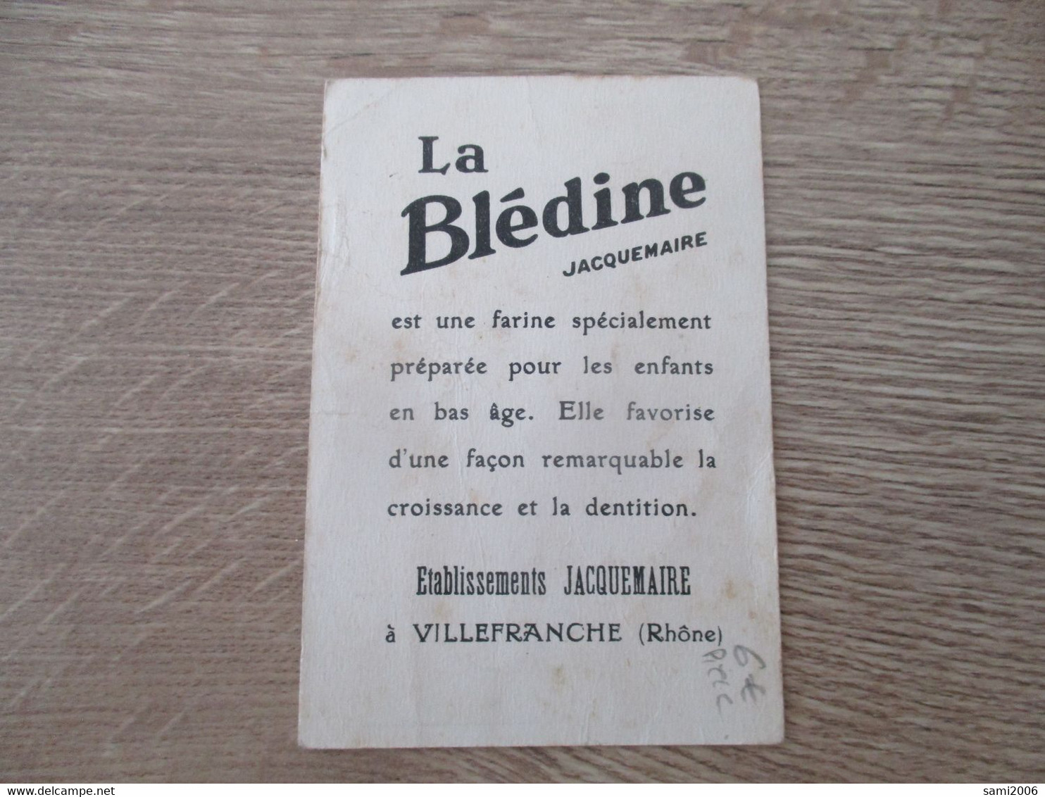 PETITE CARTE ILLUSTRATEUR BENJAMIN RABIER BONJOUR POULE POUSSIN  PUBLICITE BLEDINE DOS - Rabier, B.