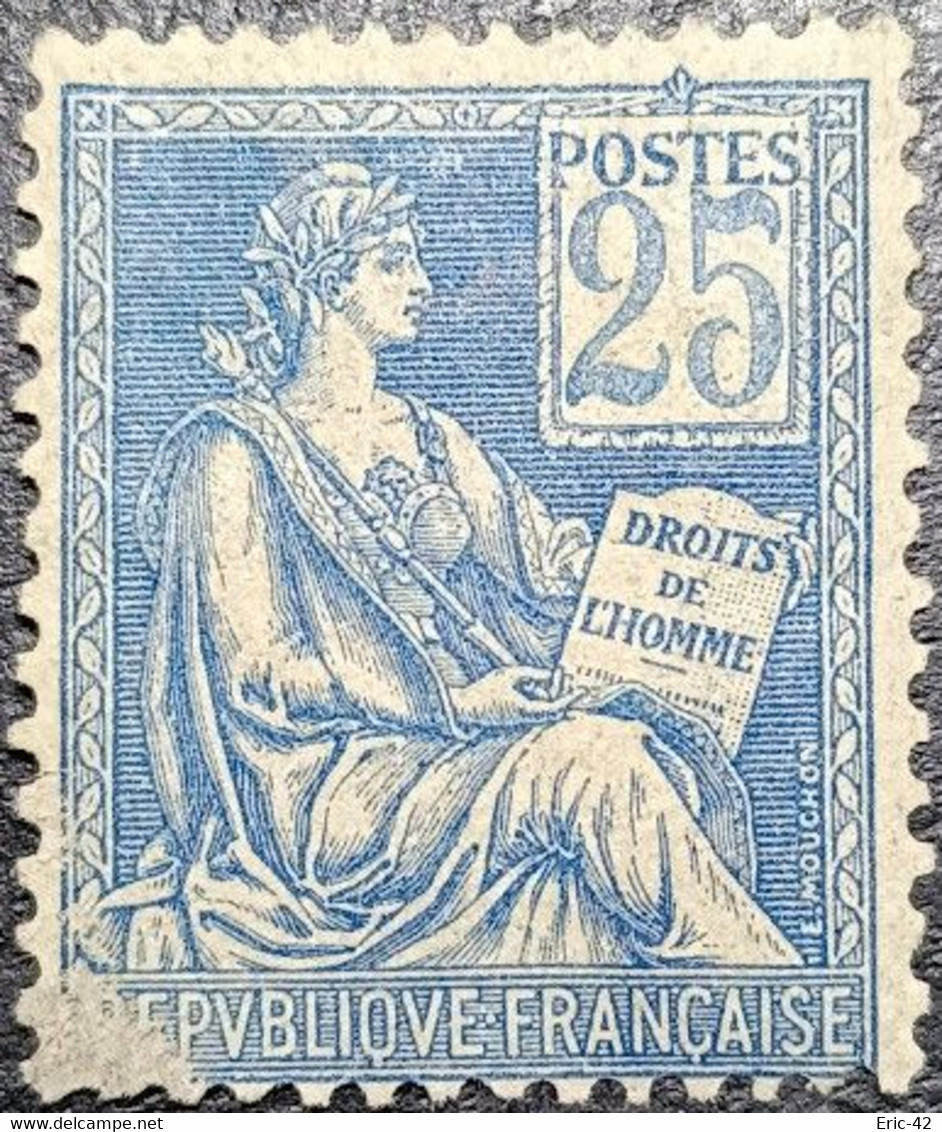 Poste France Yv N°114 Mouchon 25c Bleu. Neuf. Voir Scan - 1900-02 Mouchon