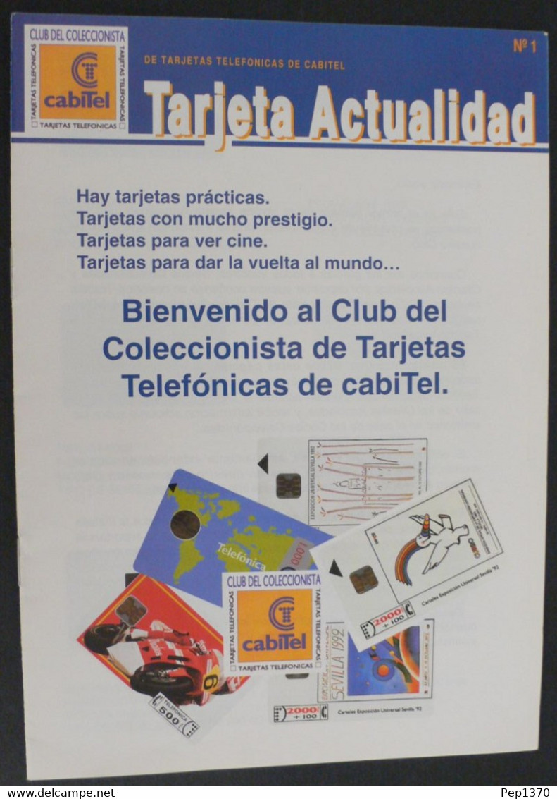 REVISTA CABITEL DEL CLUB DEL COLECCIONISTA - TARJETA ACTUALIDAD Nº 1 - Books & CDs