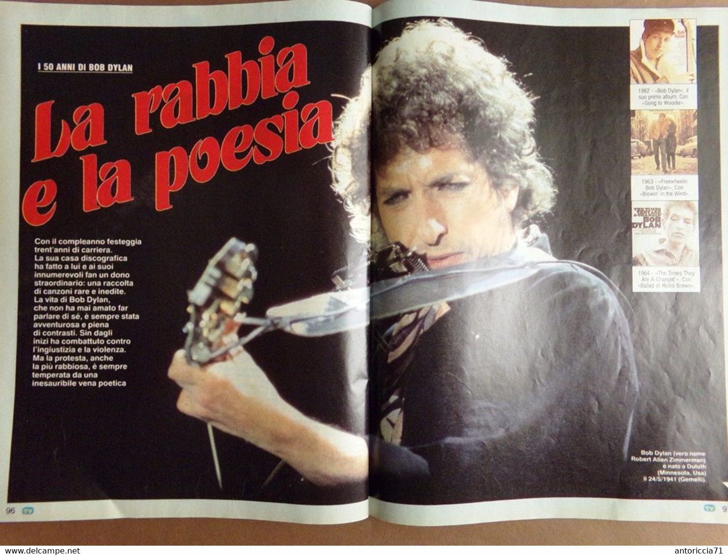 Sorrisi E Canzoni 26 Maggio 1991 Lino Banfi Sampdoria Bob Dylan Basinger Frajese - Televisie