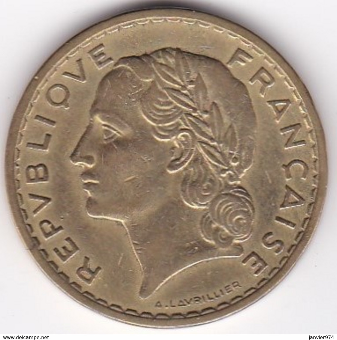 5 Francs Lavrillier 1940, Bronze Aluminium , Gad# 761, TTB - 5 Francs