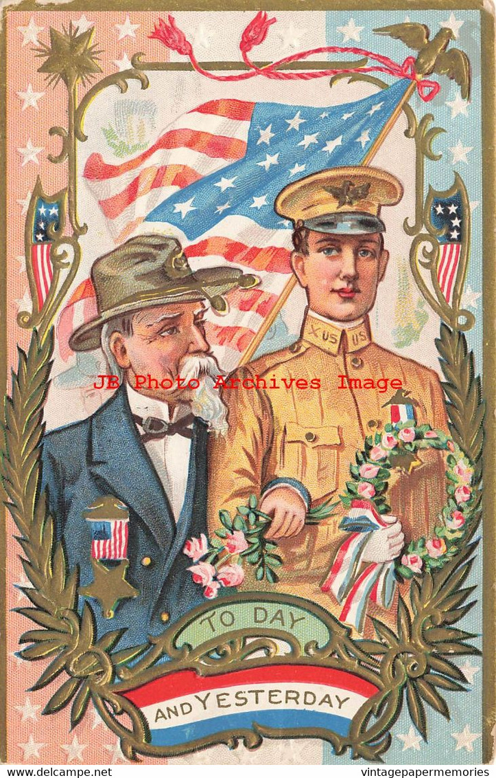 340307-Patriotic, Nash Decoration Day Series No 2, Soldiers With Flag - Other & Unclassified