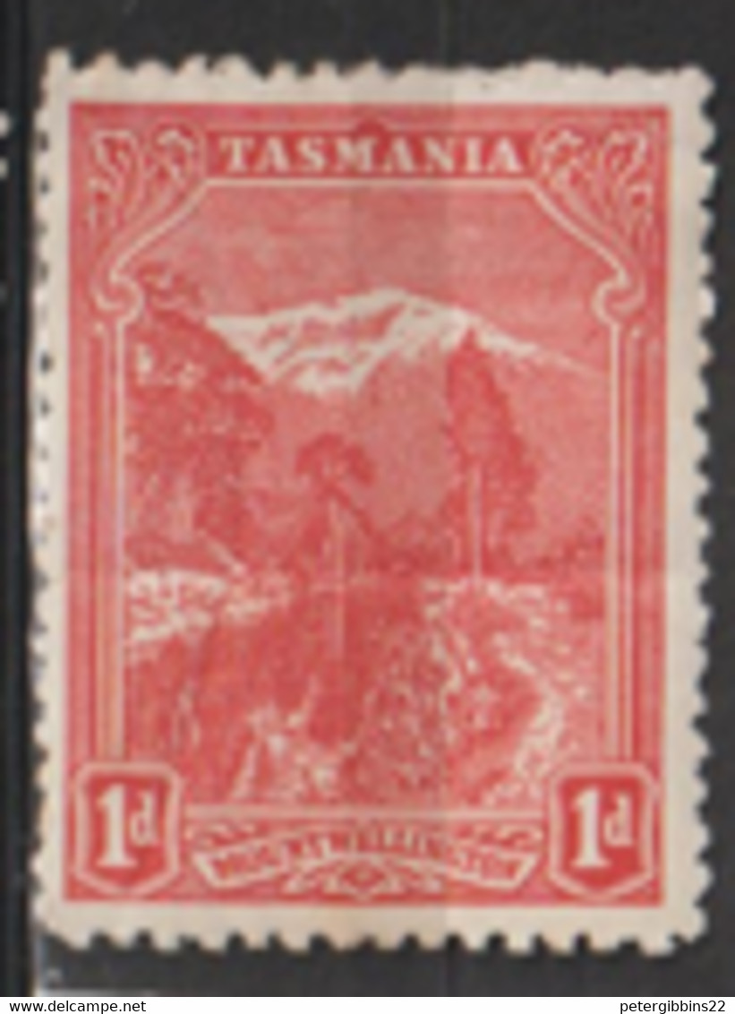 Australia Tasmania  1905  SG  250ea  1d  Perf  11  Mounted Mint  Horizontal Crease - Mint Stamps