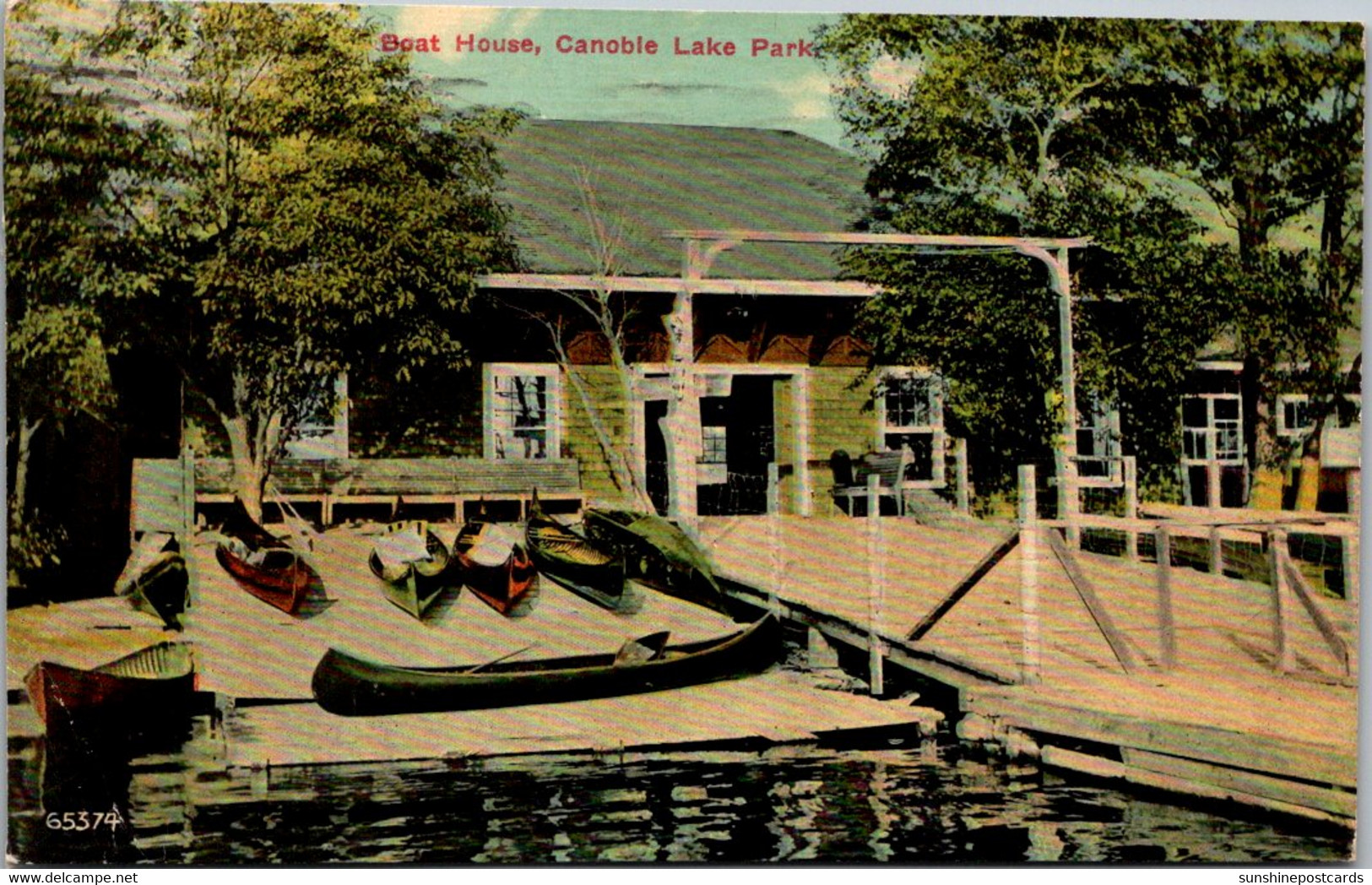 New Hampshire Salem Canoble Park Boat House 1912 - Salem