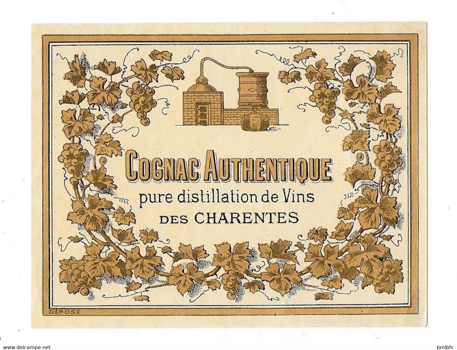 COGNAC AUTHENTIQUE Pure Distillation De Vins Des CHARENTES - Alcohols & Spirits