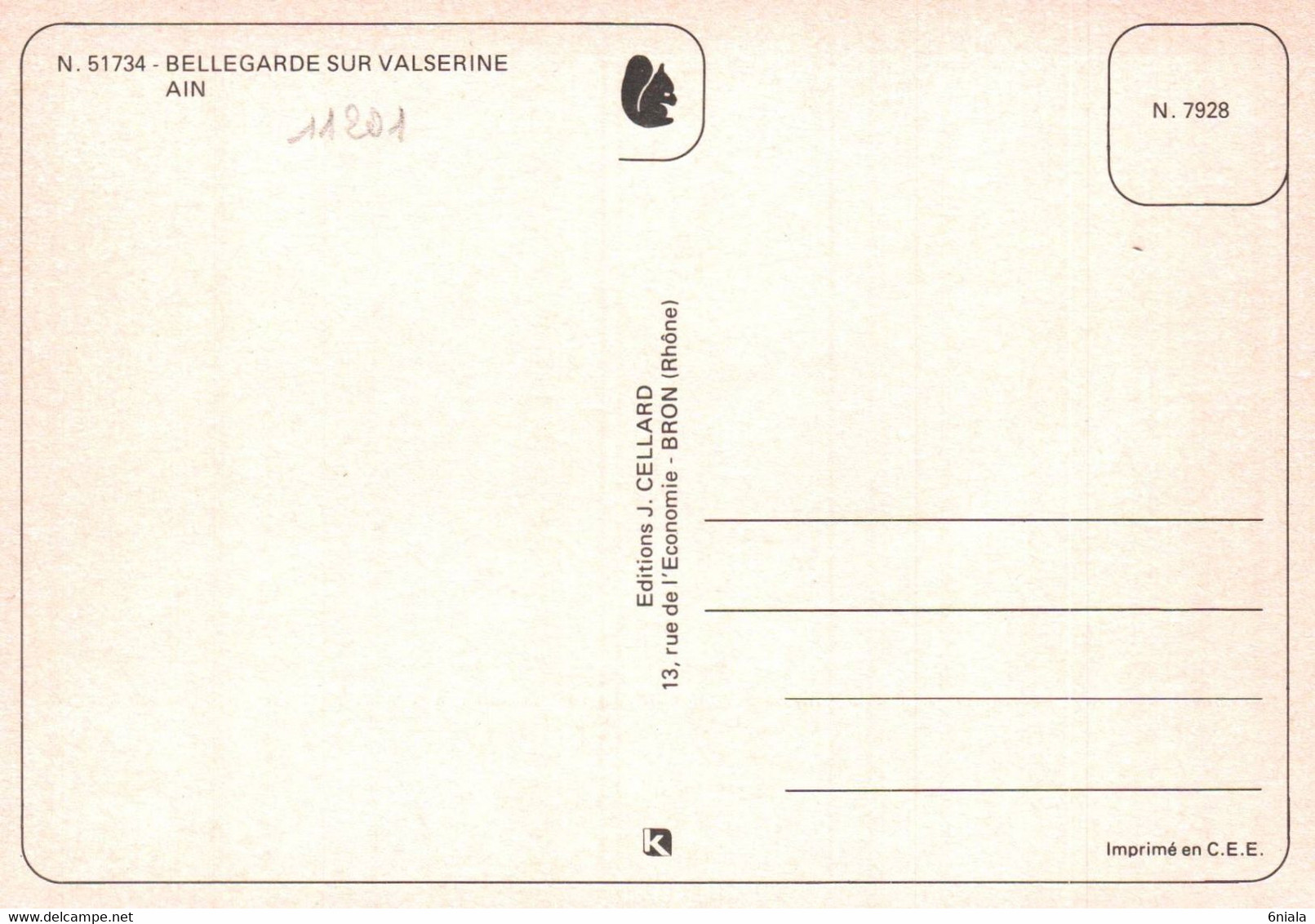 BELLEGARDE Sur VALSERINE  (blason )  (scan Recto-verso) 01 Ain - Bellegarde-sur-Valserine