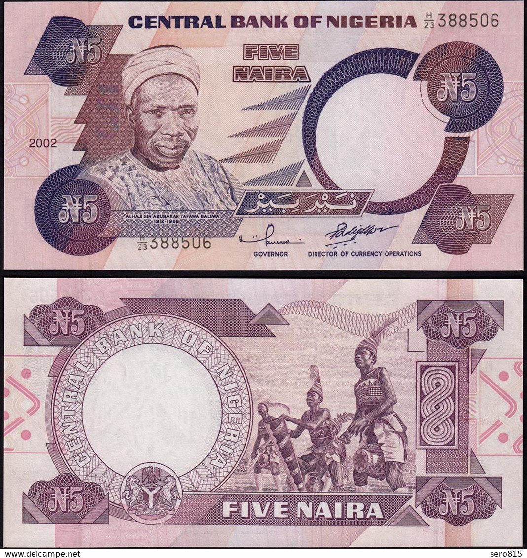 NIGERIA - 5 NAIRA Banknote  PICK 24g 2002 UNC Sig. 11  ( 14522 - Altri – Africa