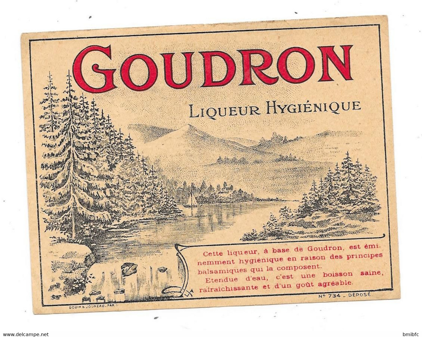 Liqueur Hygiénique Tonique & Digestive GOUDRON - Alkohole & Spirituosen
