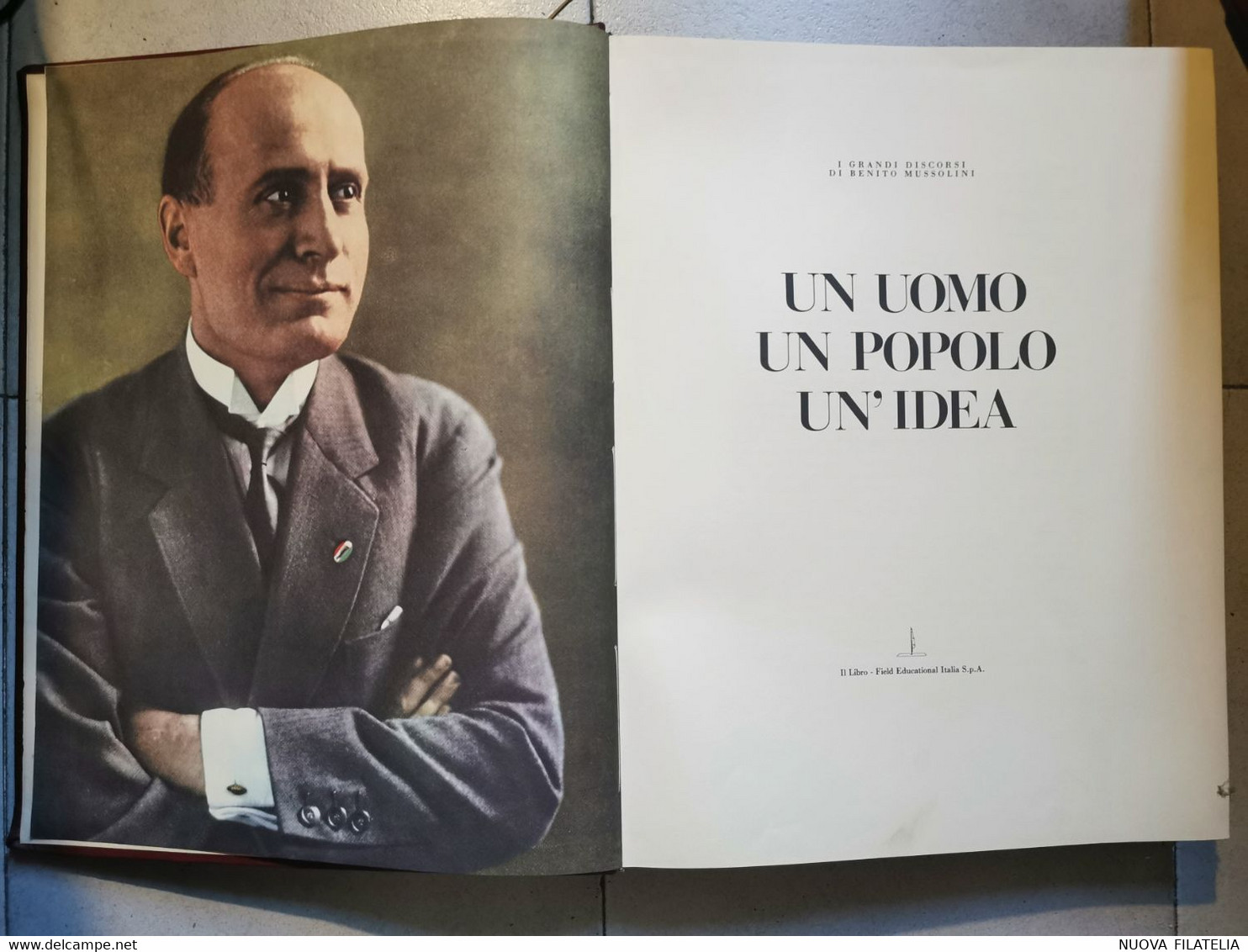 MUSSOLINI LIBRO DI GRANDE FORMATO - Histoire, Philosophie Et Géographie