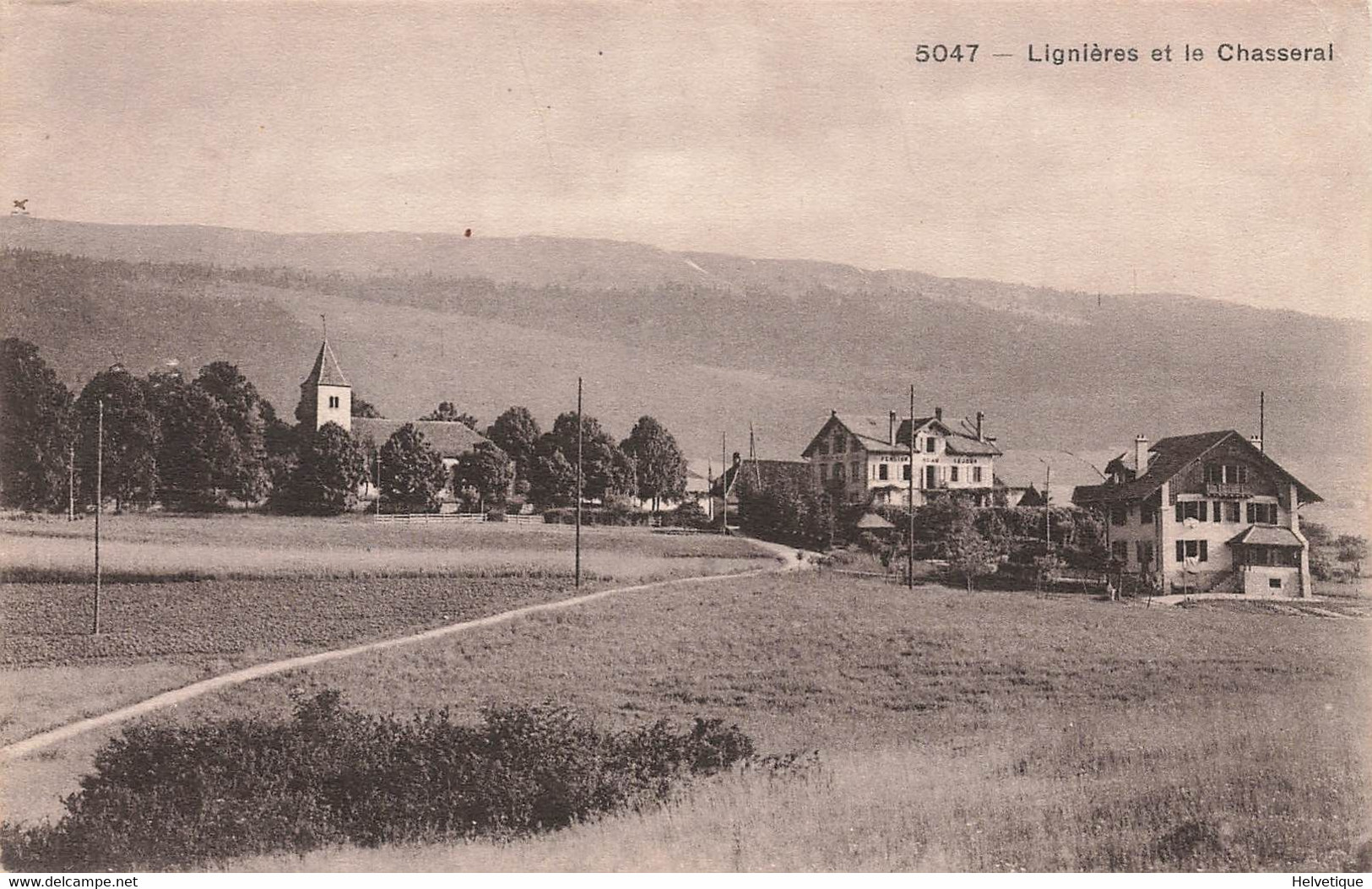 Lignières Et Le Chasseral 1920 - Lignières