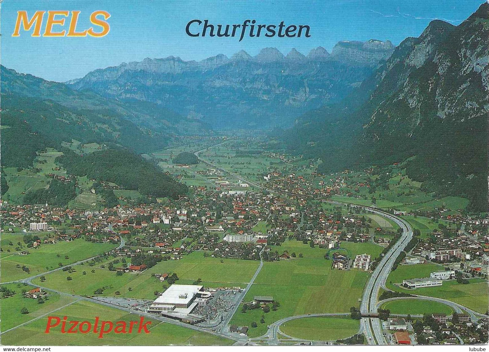 Mels - Flugaufnahme Pizolpark Gegen Churfirsten         Ca. 1990 - Mels