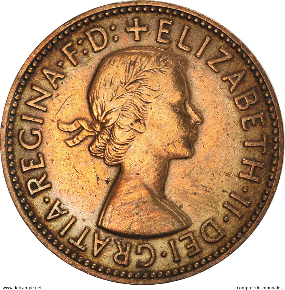 Monnaie, Grande-Bretagne, 1/2 Penny, 1954 - 1/2 Penny & 1/2 New Penny