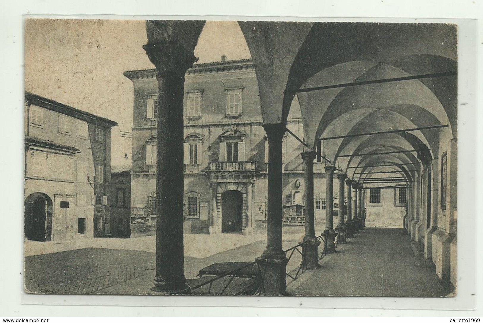 FERMO - PALAZZO EX SOTTOPREFETTURA, DAI PORTICI DI S.ROCCO   VIAGGIATA  FP - Fermo