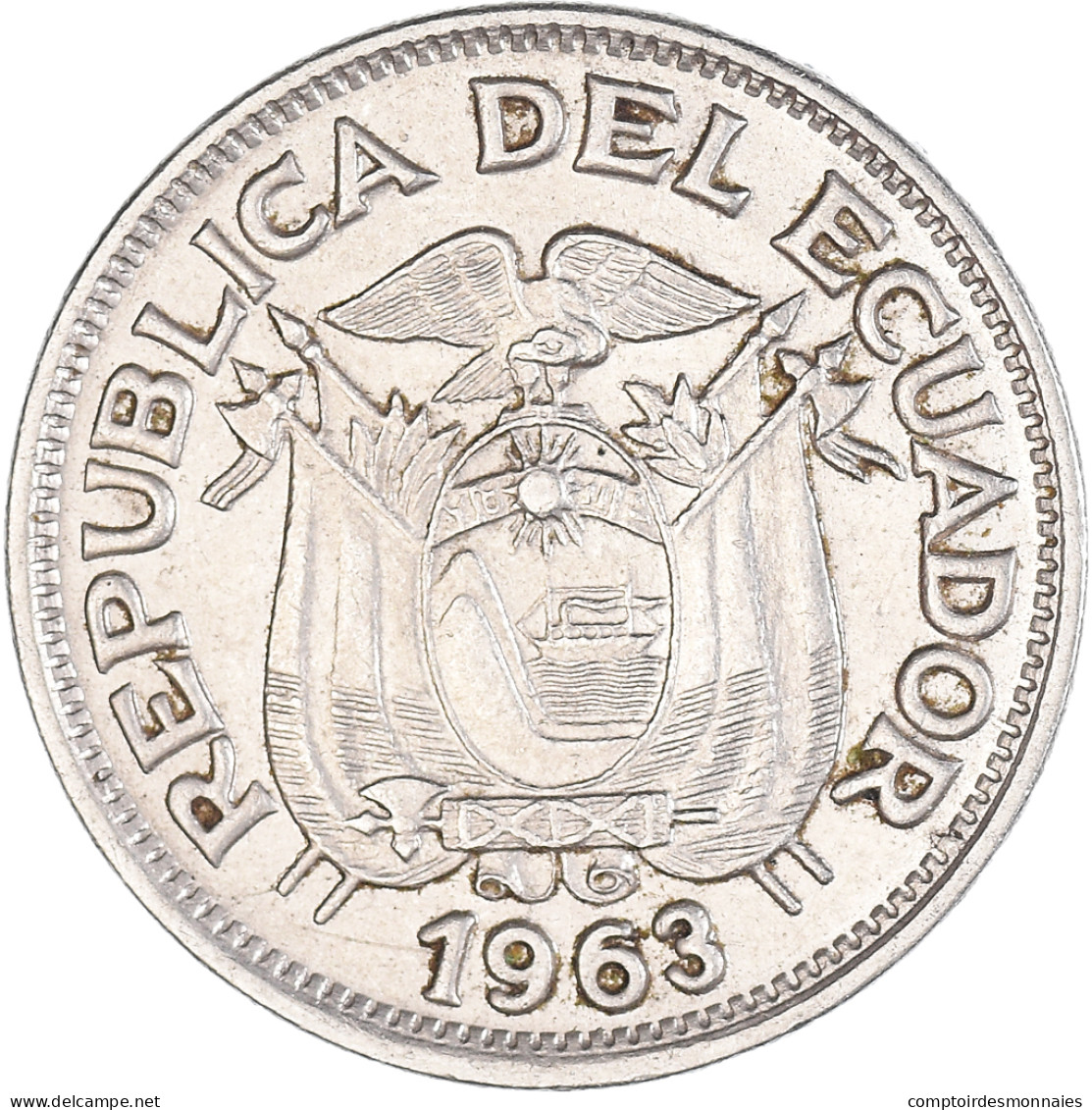 Monnaie, Équateur, 50 Centavos, Cincuenta, 1963 - Ecuador