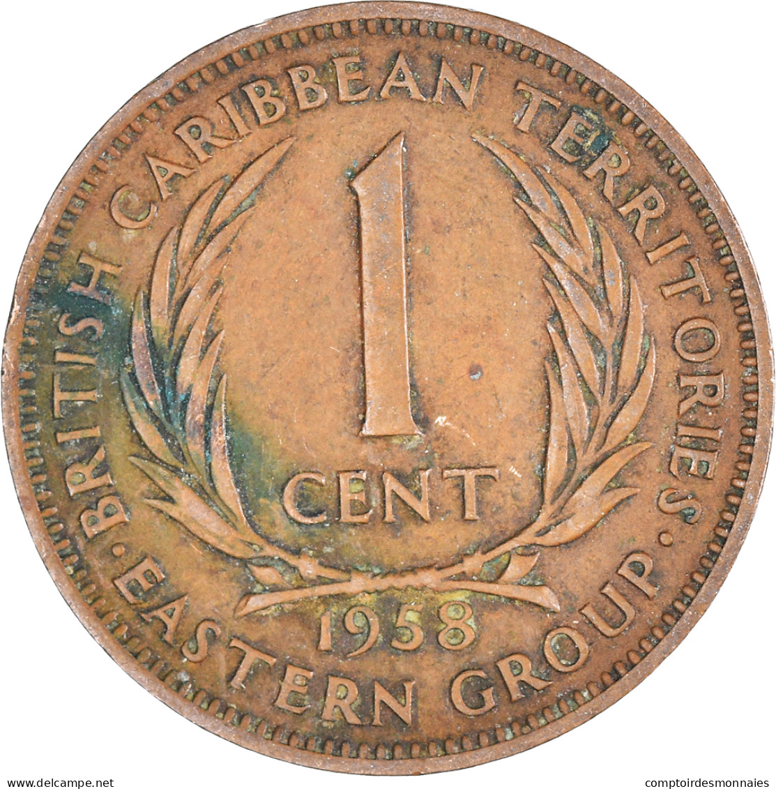 Monnaie, Etats Des Caraibes Orientales, Cent, 1958 - Territoires Britanniques Des Caraïbes