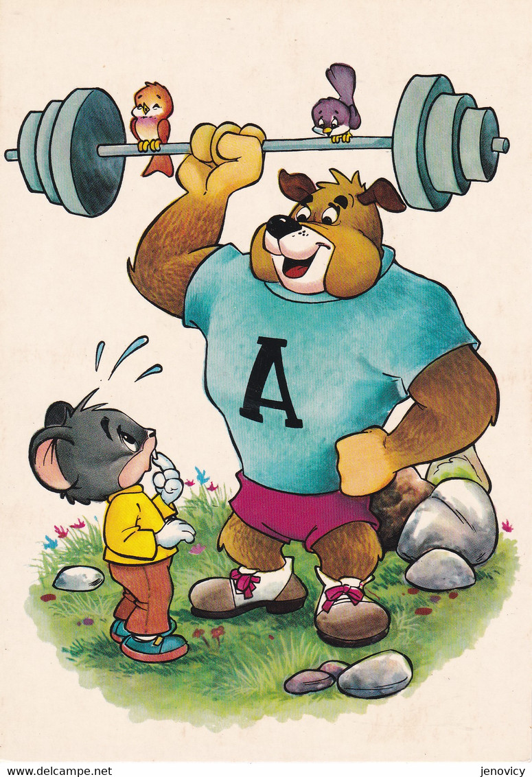 HUMOUR  ALTHEROPHILIE ANIMAUX HABILLES OURS ET SOURIS REF 75884 - Weightlifting