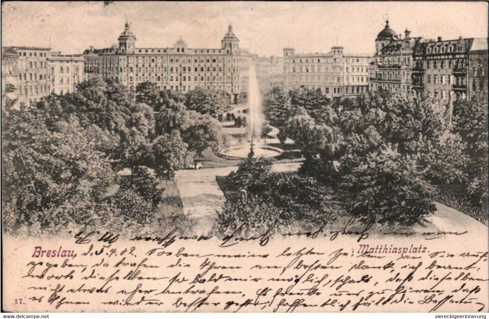 ! Alte Ansichtskarte Breslau In Schlesien, Matthiasplatz, 1904, Arosa, Wroclaw - Schlesien